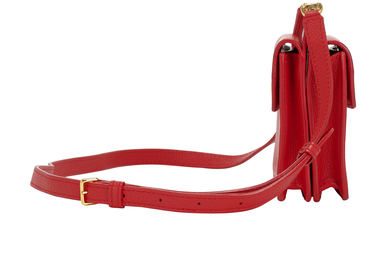 Mini Title Crossbody, &pound;295, Handbags, Red, Leather, Side view